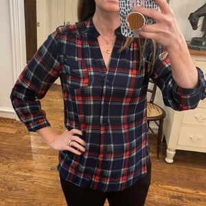 Plaid lightweight top